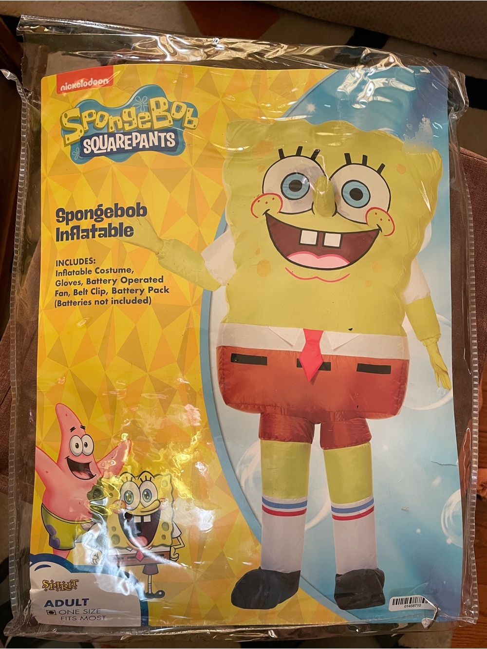 SpongeBob Squarepants Yellow Inflatable Gently Used - Picture 3 of 7